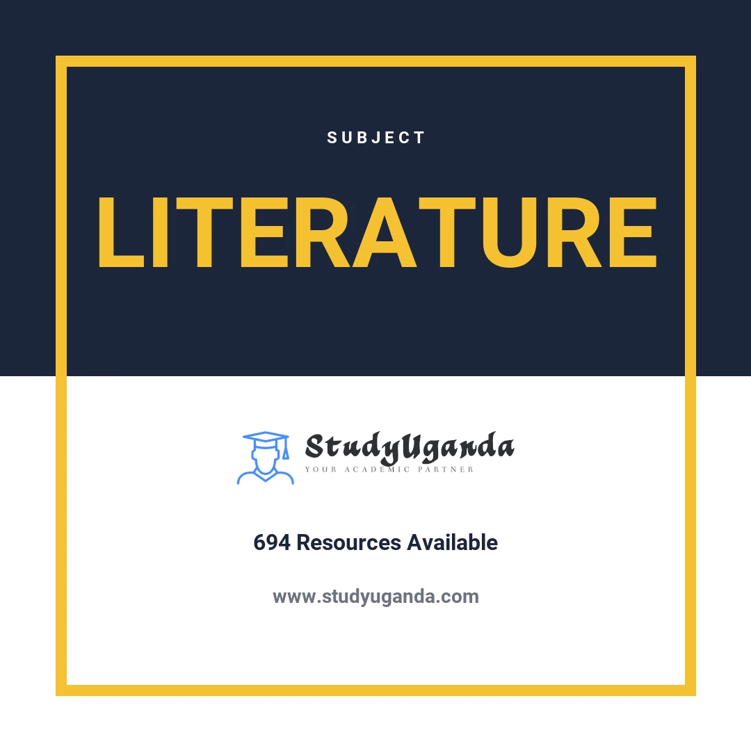 Subject Literature Category Card