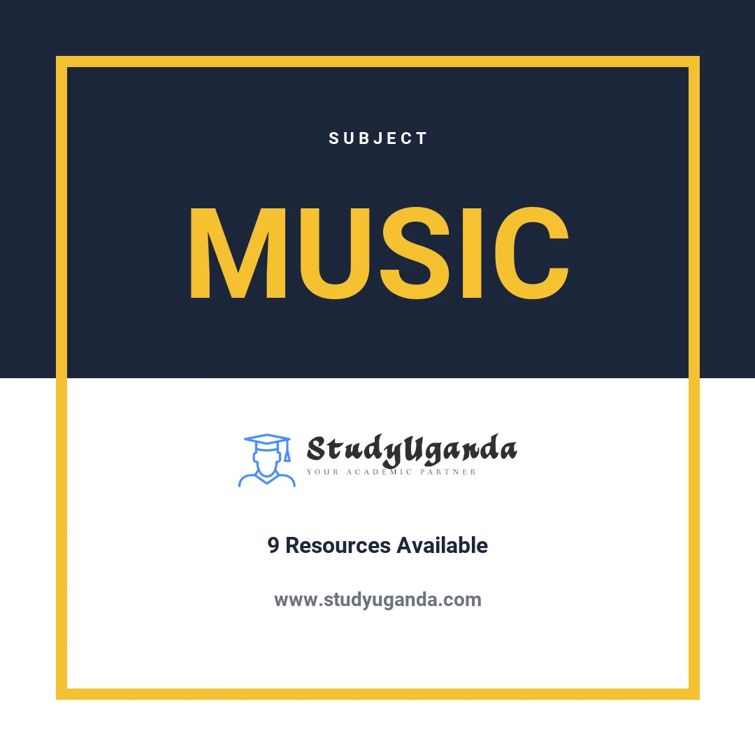 Subject Music Category Card