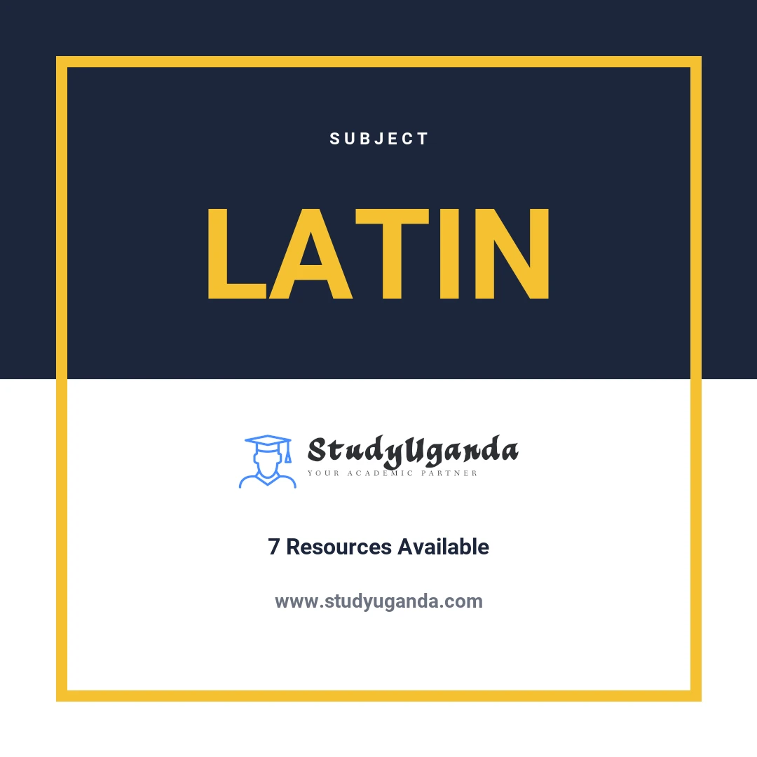 Subject Latin Category Card