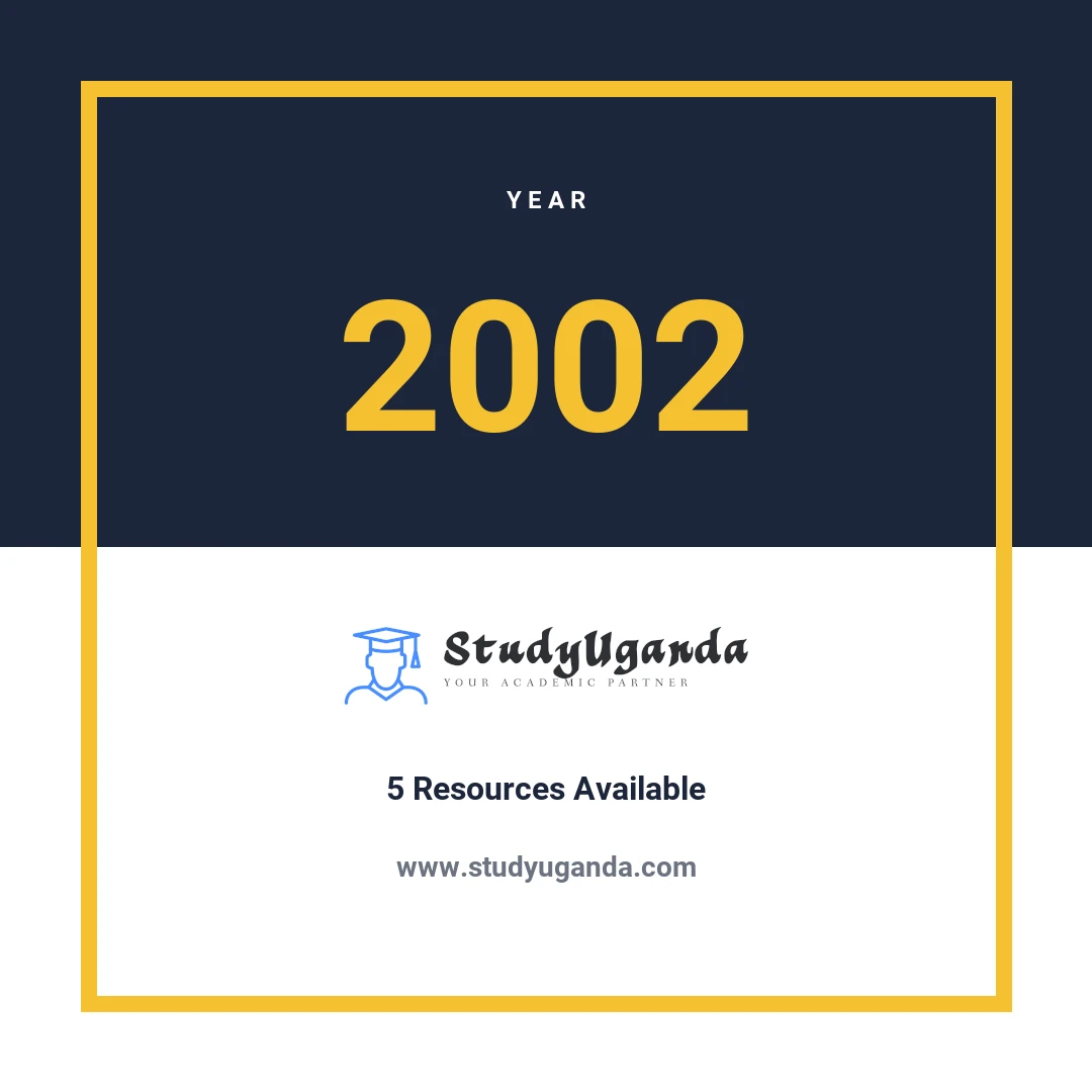 Year 2002 Category Card