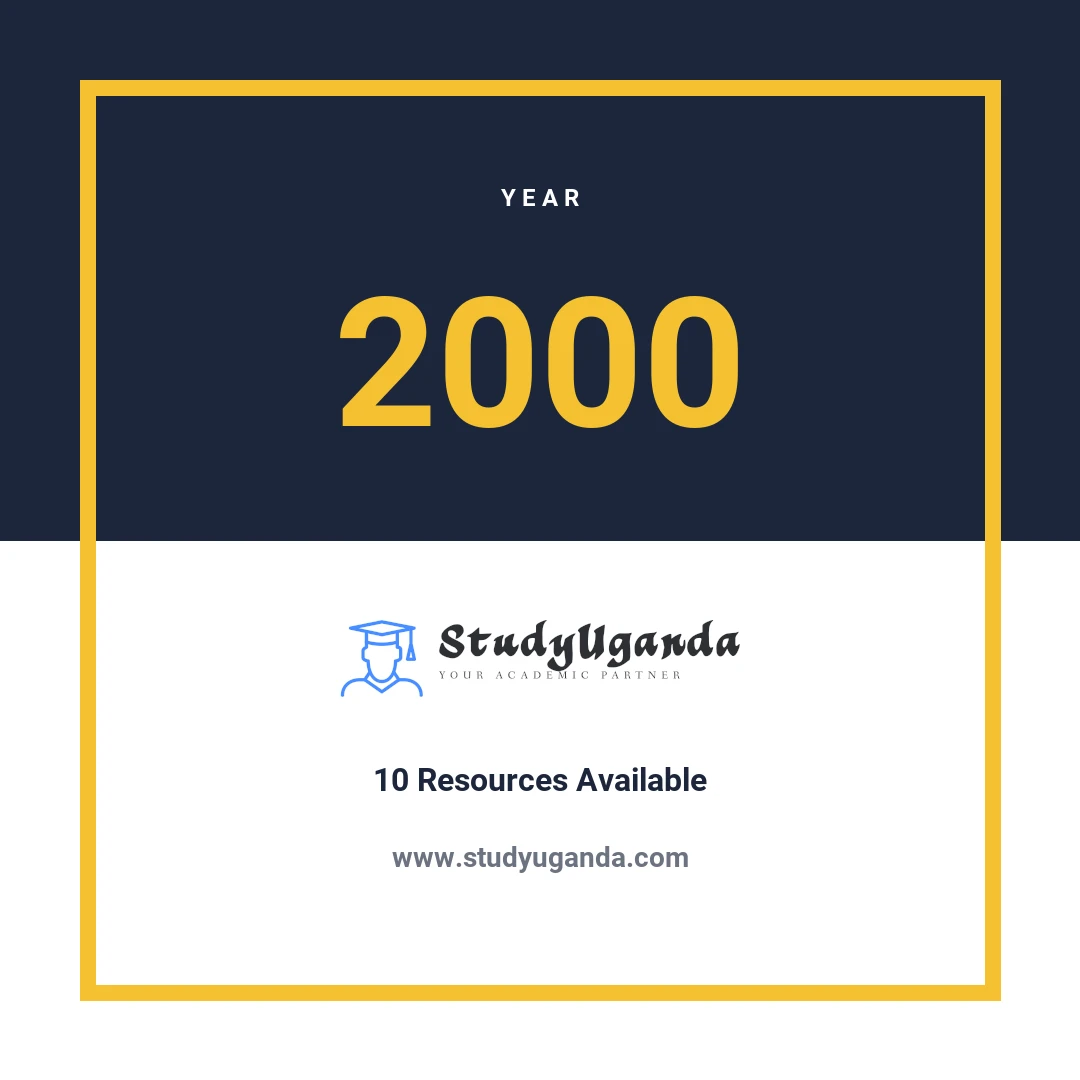 Year 2000 Category Card
