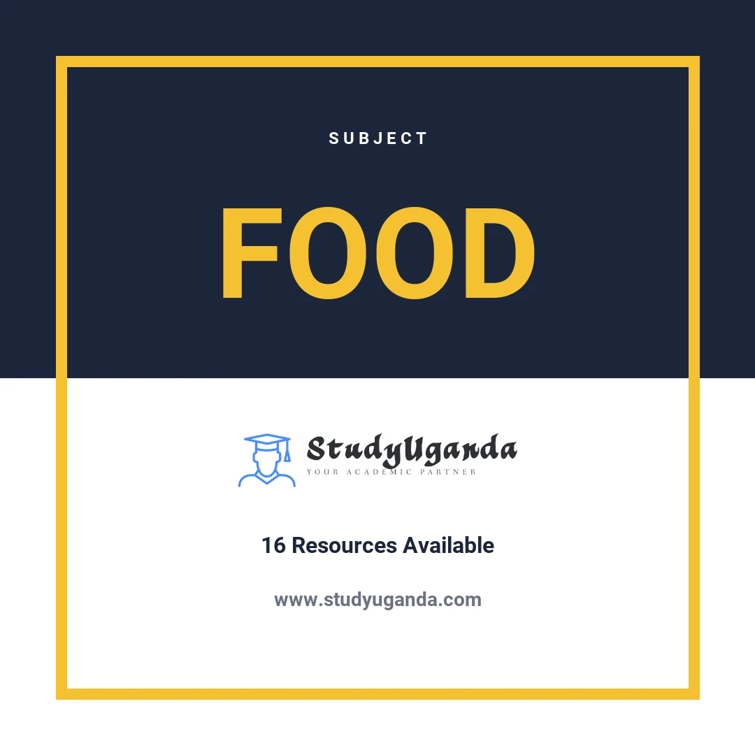 Subject Food and Nutrition Category Card